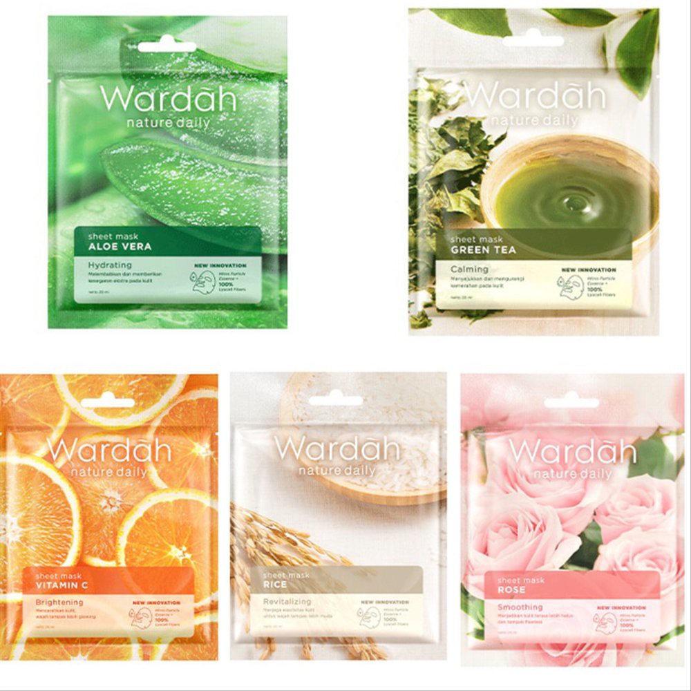 Wardah Nature Sheet Mask /  wardah nature daily /  nature mask sheet / nature sheet mask / daily