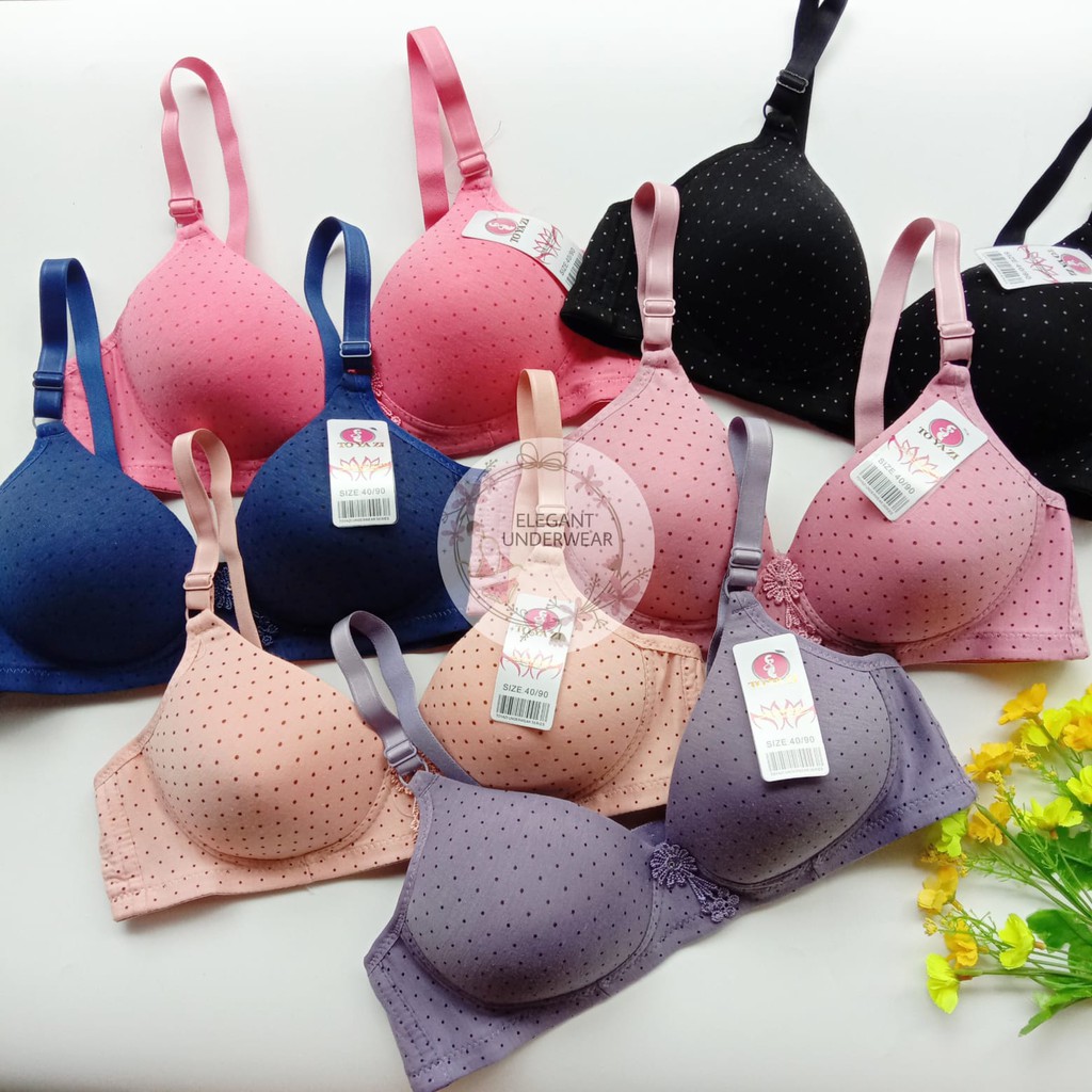 BRA BH WANITA TANPA KAWAT BH BAHAN KATUN TOYAZI 805