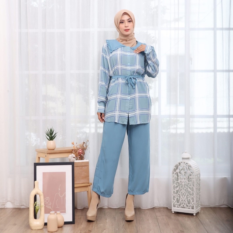 SETCEL RAYON SOMI STELAN ONE SET MOTIF JUMBO XXL BIGSIZE KANCING BUMIL RAYON DIAMOND ADEM HALUS