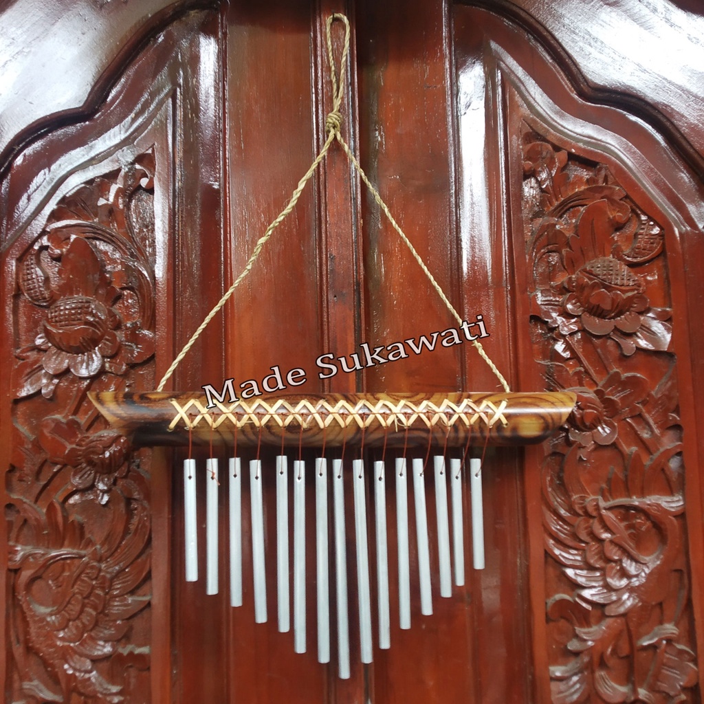 Lonceng aluminium Krincingan wind chime kerajinan bel bambu