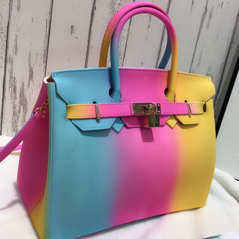 Tas Wanita Import Terbaru Shopee 2021 new color portable personalized jelly bag single shoulder slun