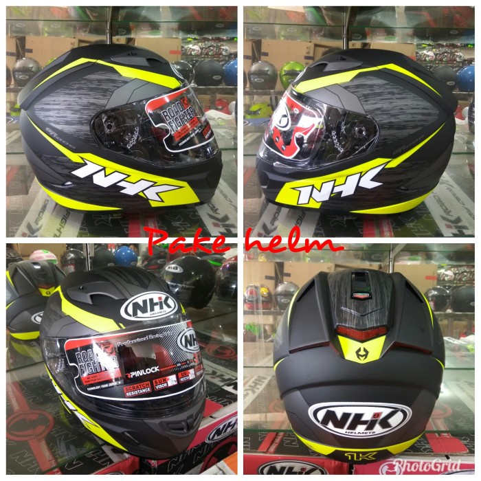 HELM NHK GP1000 AXION BLACK YELLOW DOFF NHK FULL FACE