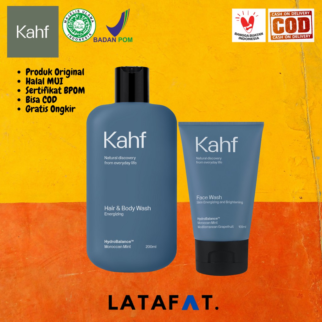 Jual Paket Kahf Energizing Hair and Body Wash 200 ml & Skin Energizing