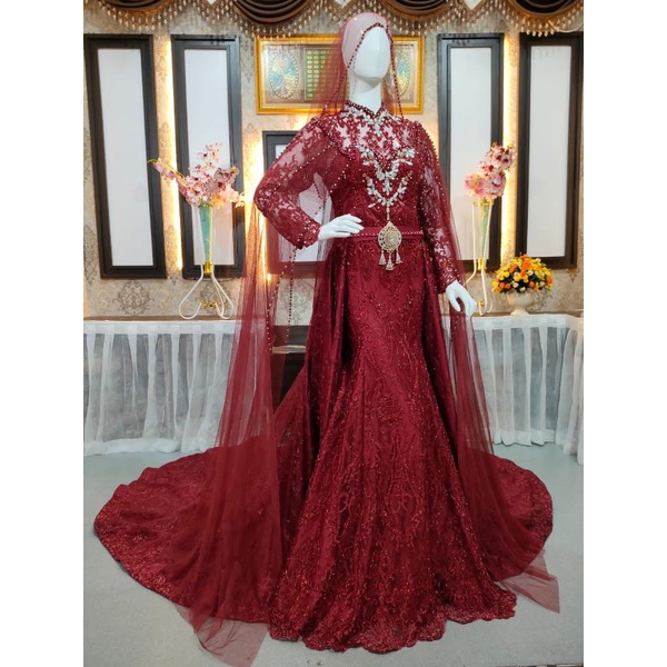 GAUN PENGANTIN BALERO BAREKOR || GAUN MODERN || GAUN JUBAH || GAUN MEWAH  FUL PAYET || BAJU PENGPENGANTEN TERBARU