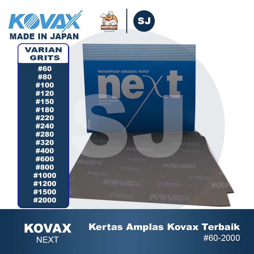 Kovax Next / Kertas Amplas Kovax Terbaik #60-2000 - 220 MADE IN JAPAN