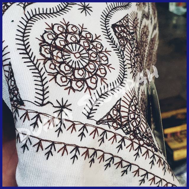 Sorban Kashmiri Bordir Putih / Sorban Exclusive India Handmade Bordir White