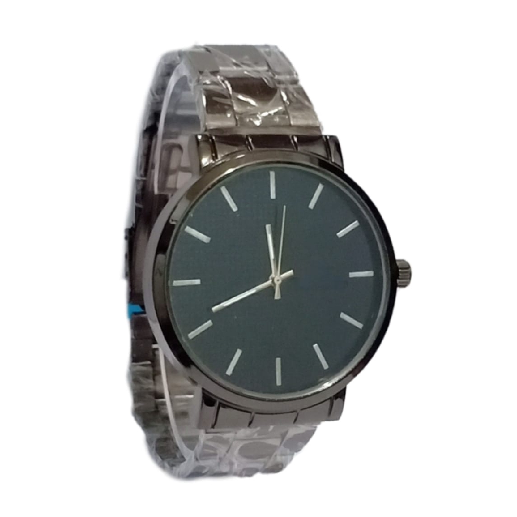 Jam Tangan Couple/Pria/Wanita Swiss-Time Polos Strap Rantai Steel