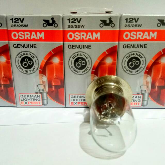 Bohlam OSRAM halogen GENUINE motor bebek matic H6 12V/25W