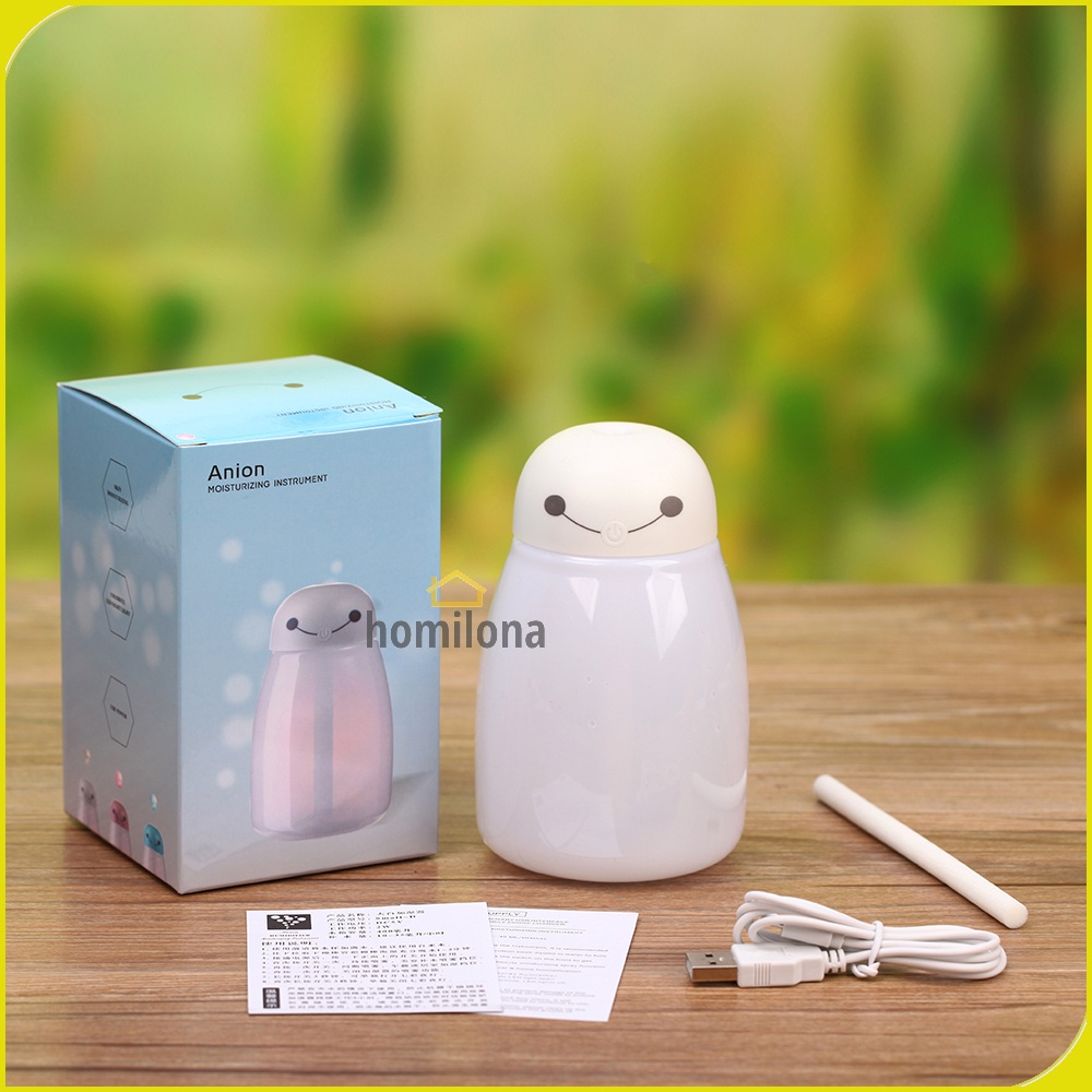 Baymax Mini Humidifier Diffuser Aromaterapi LED RGB Night Light 400ml - Taffware HUMI H803 Blue - Aromatherapy Essential Oil Burner