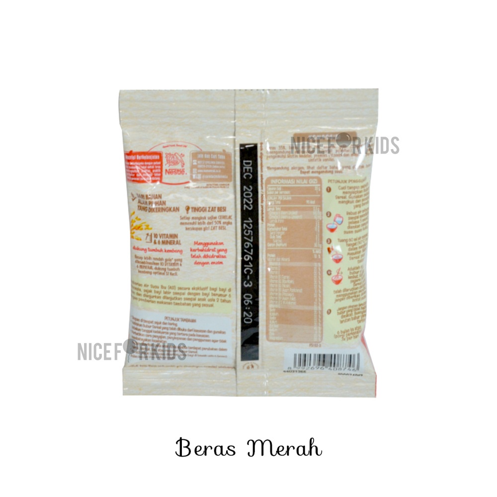 Nestle Cerelac Bubur Bayi 6+ Kemasan Renceng Isi 8 Sachet / Bubur Instan Bayi / Bubur Sereal