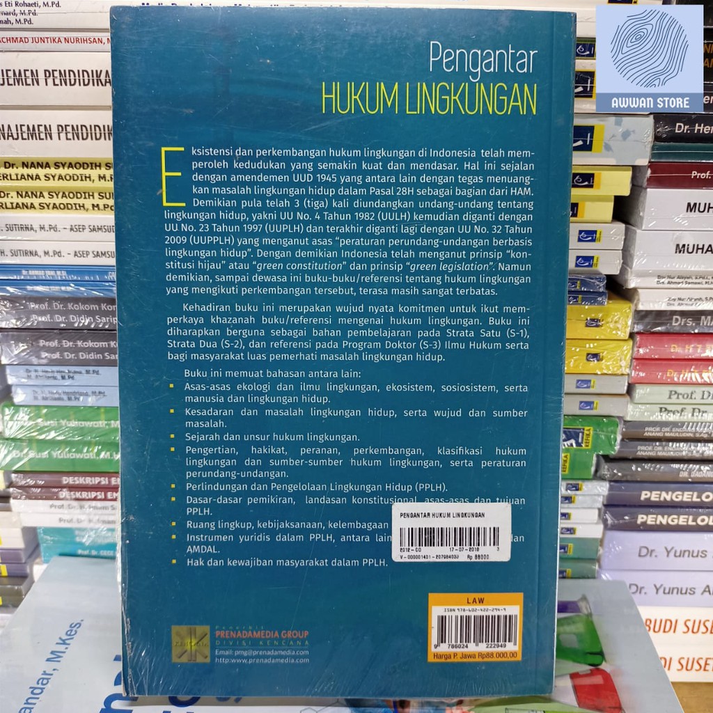 Buku - Pengantar Hukum Lingkungan - Prenada - Yunus Wahid-1