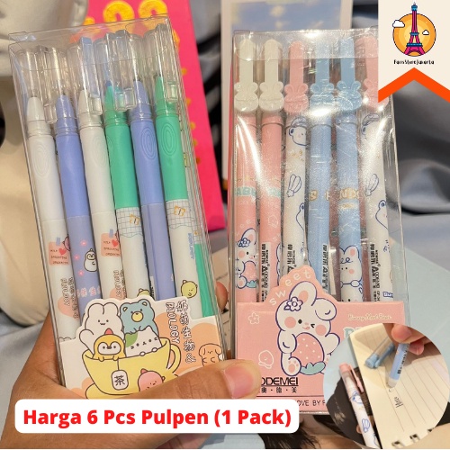 

Pulpen Odemei GP-34152 Bisa Di Hapus 1 Pack Harga Untuk 6 Pcs Pulpen Erasable Ballpoint Funny Unique Fancy Best Gift Stationery For School Alat Tulis Kantor Sekolah Ready Grosir