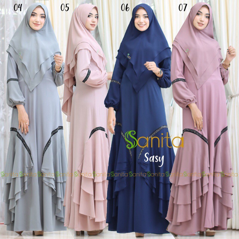 GAMIS SYARI SASY BUSUI ORIGINAL BY SANITA (SIAP KIRIM)