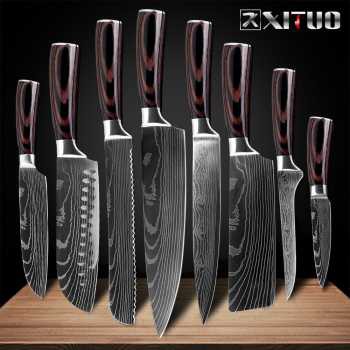 Pisau Dapur Set Damascus Stainless Steel