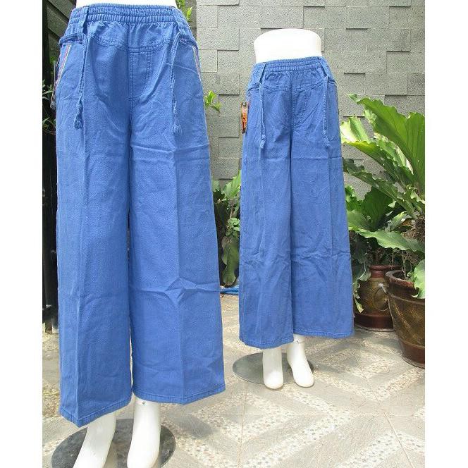 CELANA KULOT LEVIS JEANS POLOS JUMBO CELANA PANJANG KULOT LIPAT BAHAN JEANS PREMIUM