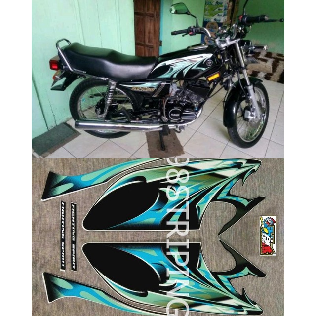 STRIPING RX KING HIJAU TAHUN 2006 STIKER LIS STANDAR ORI YAMAHA