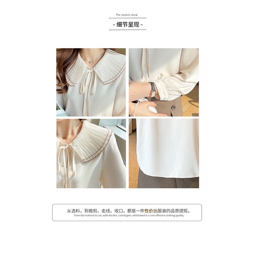 Formal Pleated Collar / Big Collar Korea Blouse Import Premium ( Kemeja Wanita Formal )