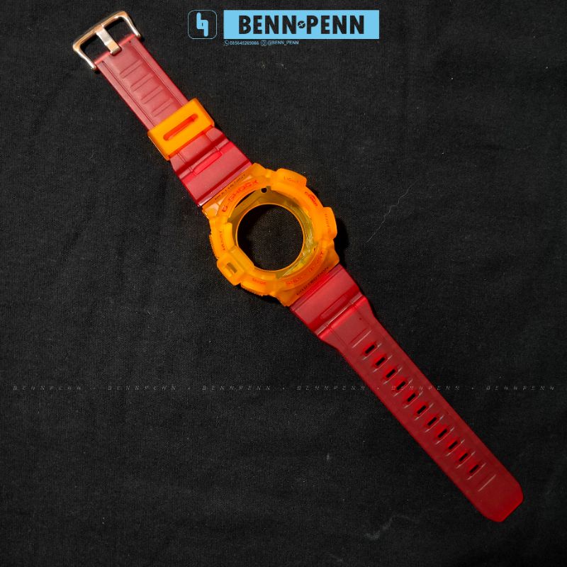 BEZEL STRAP JAM TANGAN CASIO G SHOCK G 9300 MUDMAN RED AND YELLOW