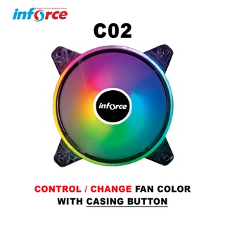Inforce Cooling Fan C02 RGB Case Control Casing 120MM 12 CM CPU Cooler