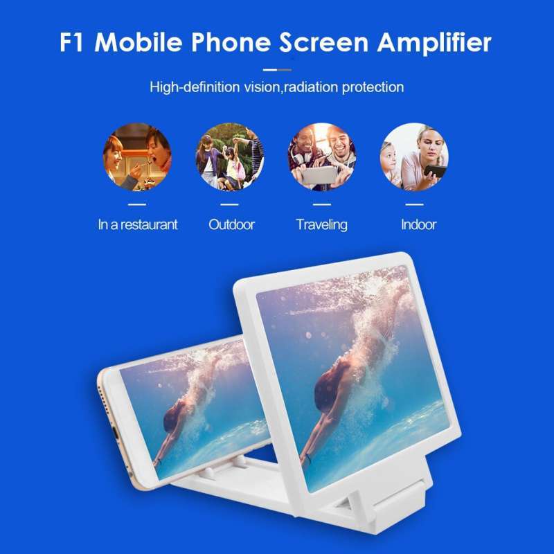 Pembesar portable smartphone lipat layar Hp handphone F1 enlarged screen 3D F1