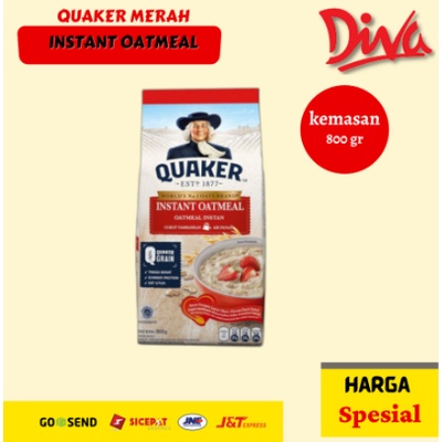 

Quaker Oatmeal Instant 800gr - Instan - Merah (800 gr)