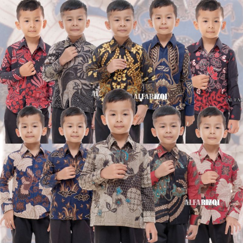 (BISA COD) KEMEJA BATIK ANAK COWOK LENGAN PANJANG//BAJU BATIK ANAK COWOK//BATIK ANAK LAKI LAKI// KEMEJA ANAK MODERN