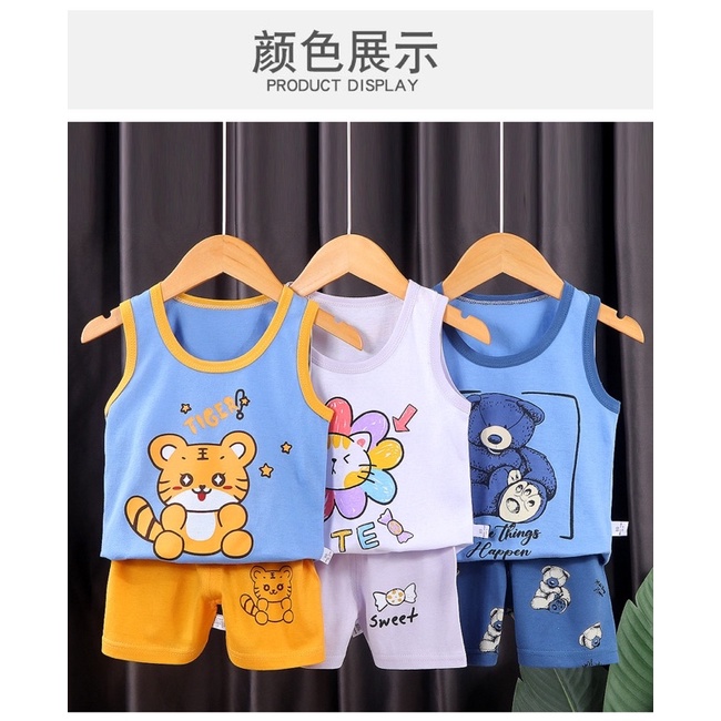 1234OS - Pakaian Bayi Oblong / Pakaian Anak Oblong / Baju Anak Tanpa Lengan / Baju Bayi  Setelan