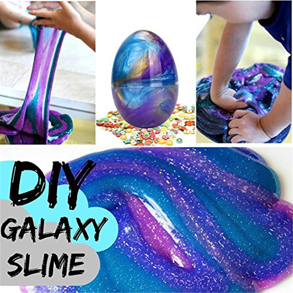 Mainan Slime Kristal Galaksi Telur Warna-Warni Untuk Anak