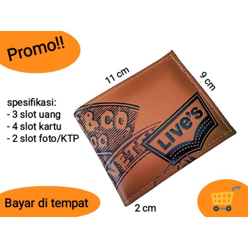 Bonus Box - Dompet Pria Lipat Live Coklat Murah Grosir