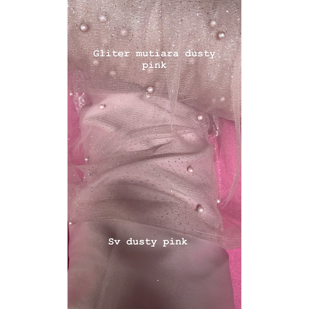 KAIN TILE GLITER MUTIARA / PEARL GLITTER TULLE