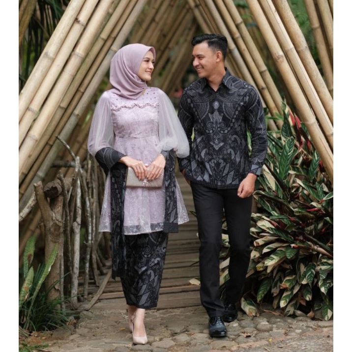 {NEW ARIVAL} Maura Couple - Sania Ruffle Batik Couple Ori Ndoro Jowi DNT Garansi Termurah Shopee - COUPLE AUREL