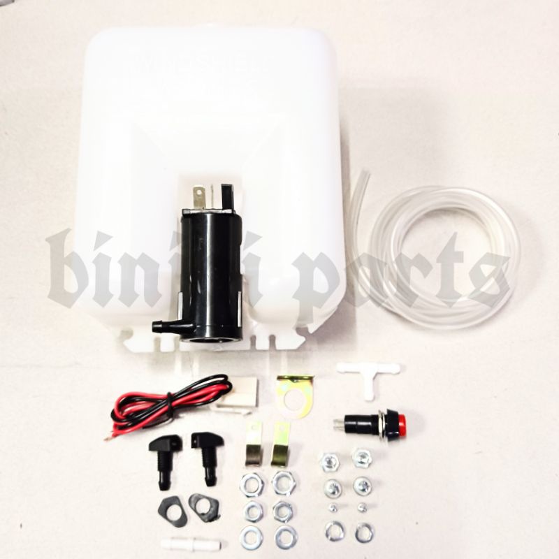 TABUNG AIR WIPER MOBIL KOMPLIT DINAMO WASHER 12V UNIVERSAL