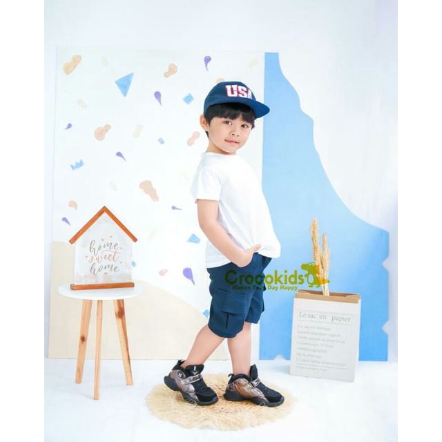 Celana Pendek Kargo Anak Zunior