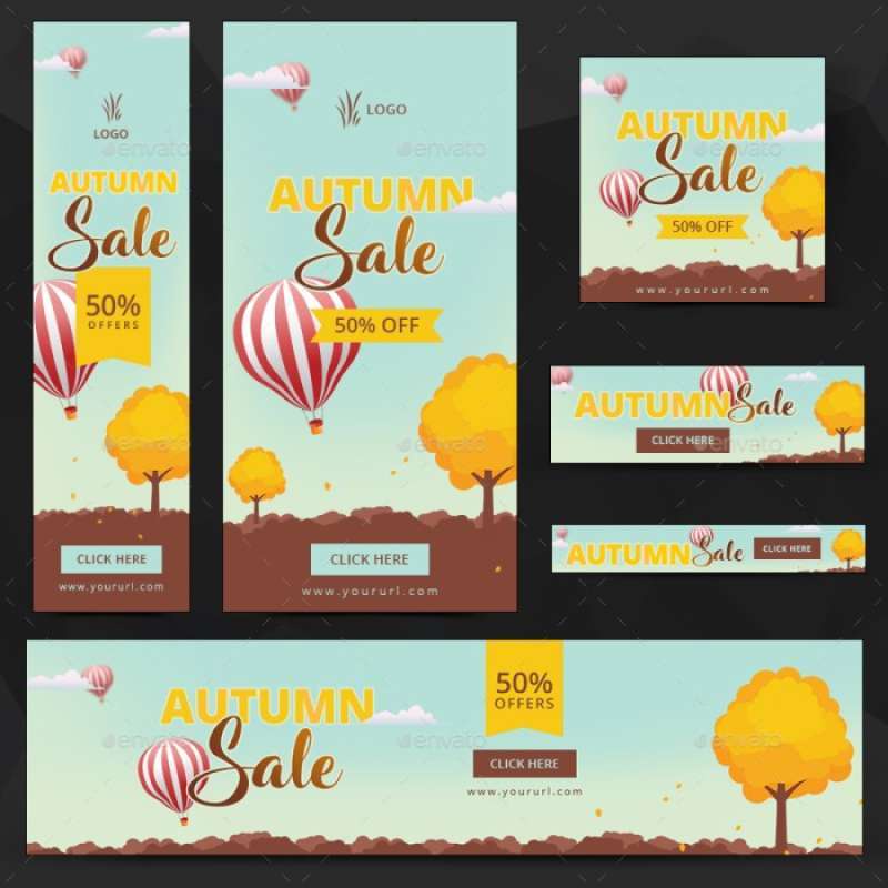 Autumn Sale Bannners Bundle - Photoshop