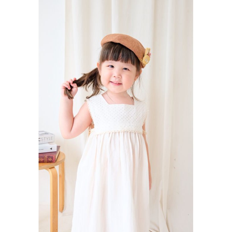 ANDREEANNA - DORA DRESS  - DRESS PUTIH ANAK PEREMPUAN - RAYA SERIES
