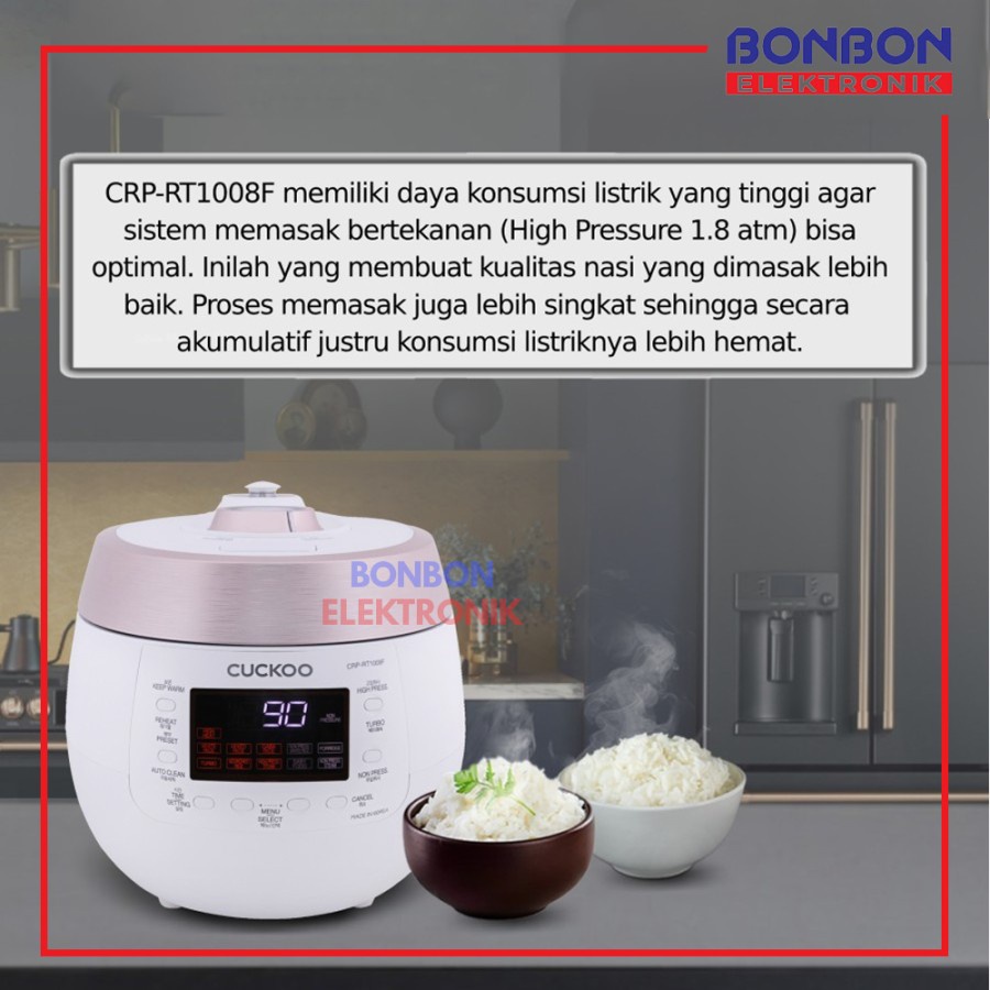 CUCKOO All-in-One Twin Pressure Cooker CRP-RT1008F 1.8L No.1 In Korea