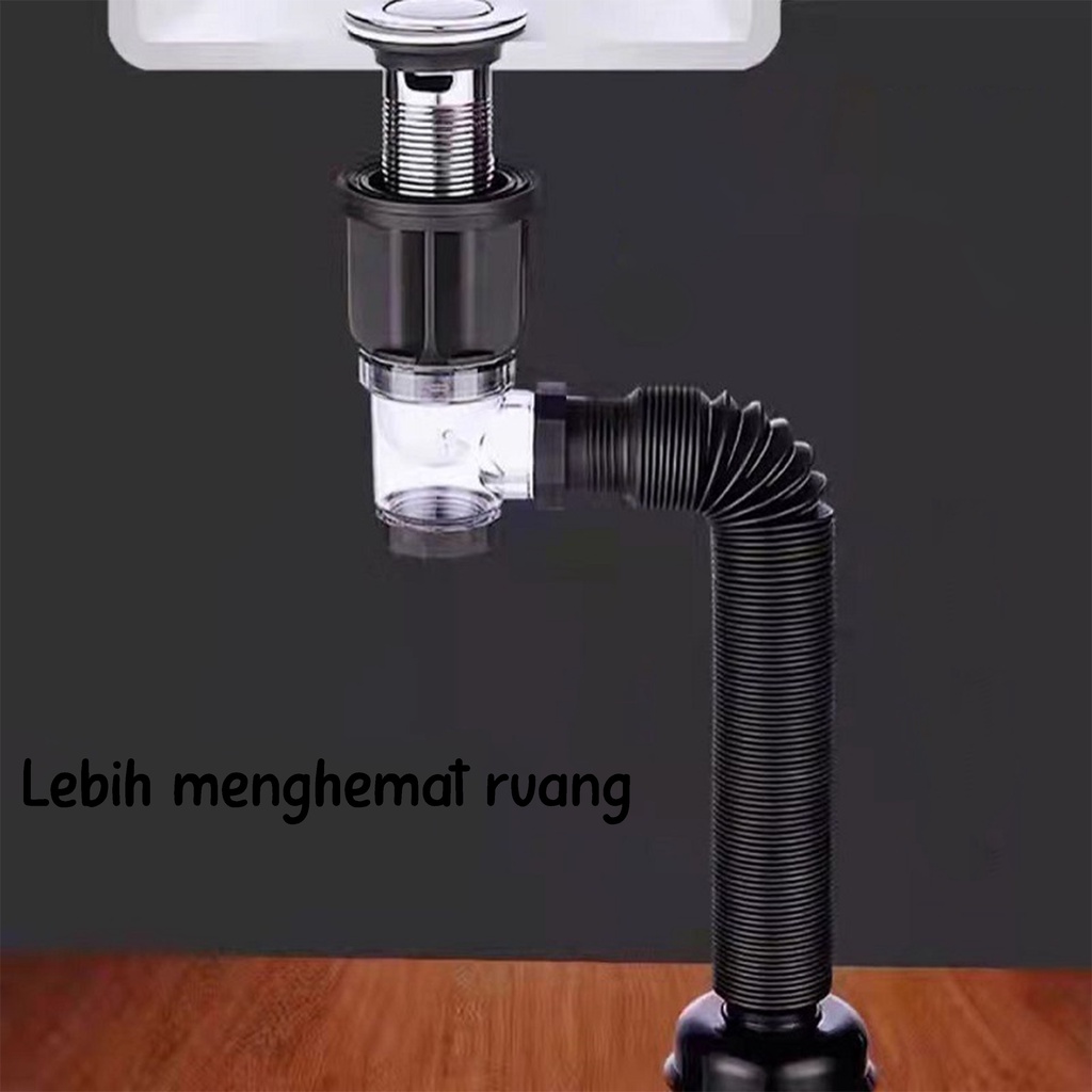 Afur &amp; Selang Bak Cuci Piring Saringan Filter Kotoran Pembuangan Washtafel