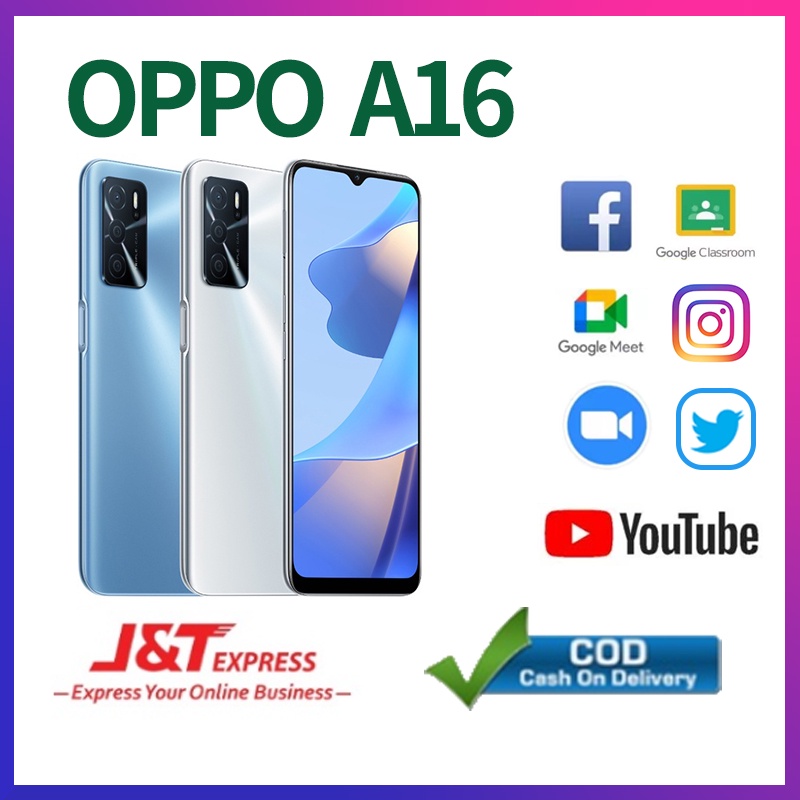 HP OPPO A16 RAM 4/64GB 13MP Triple Camera HD+ Eye-care Display+5000mAh  murah smartpahone garansi