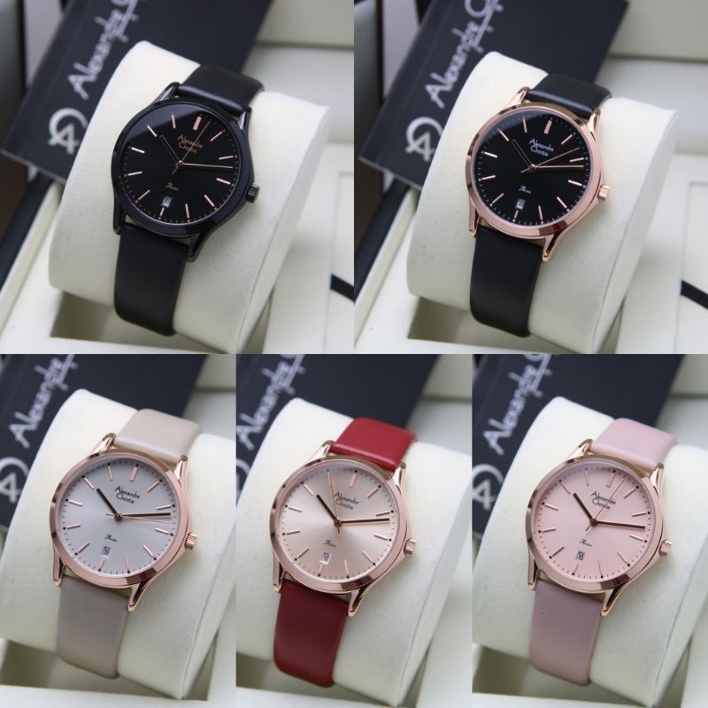 JAM TANGAN WANITA ALEXANDRE CHRISTIE AC 2969 LEATHER ORIGINAL GARANSI RESMI 1 TAHUN