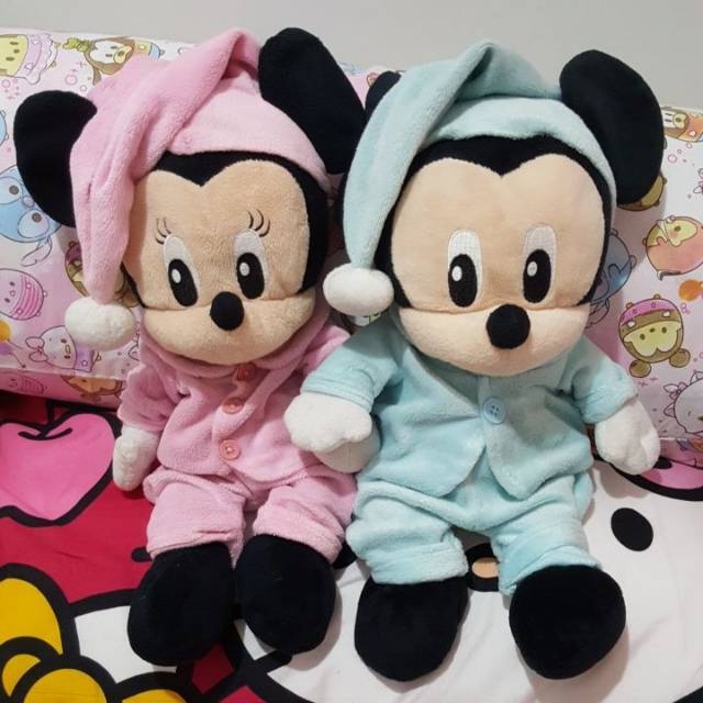 Boneka Minnie Mouse Baby Pink ori Disney