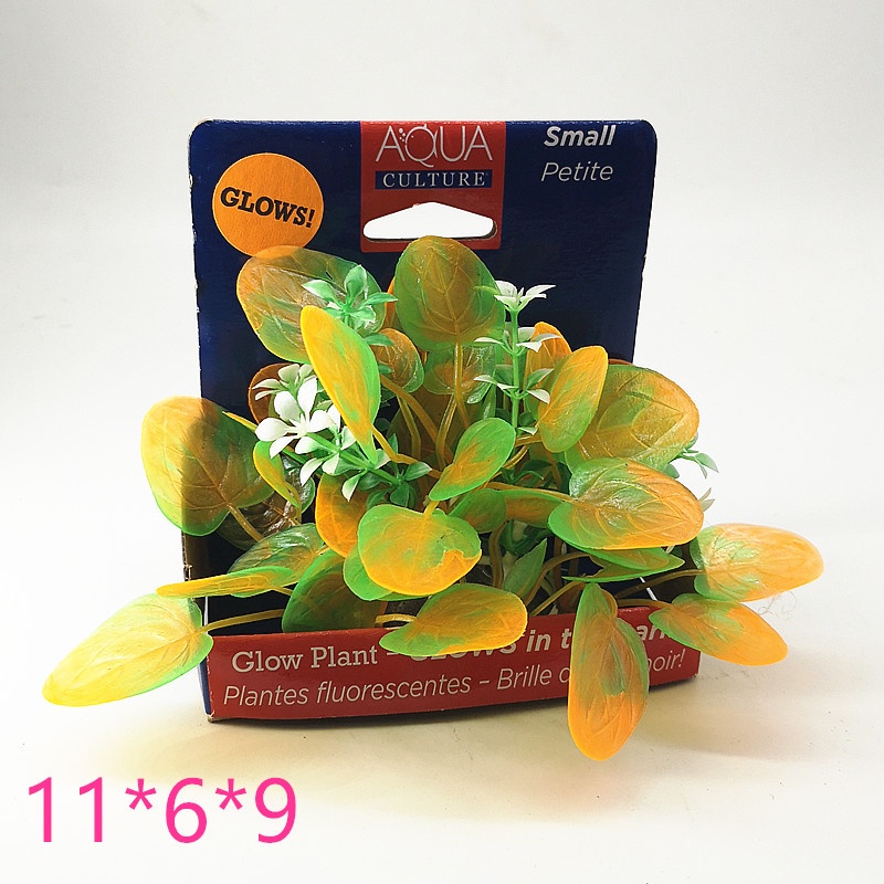 Glow Plant Luminous Tanaman Articial plastik Hiasan Ornamen Akuarium