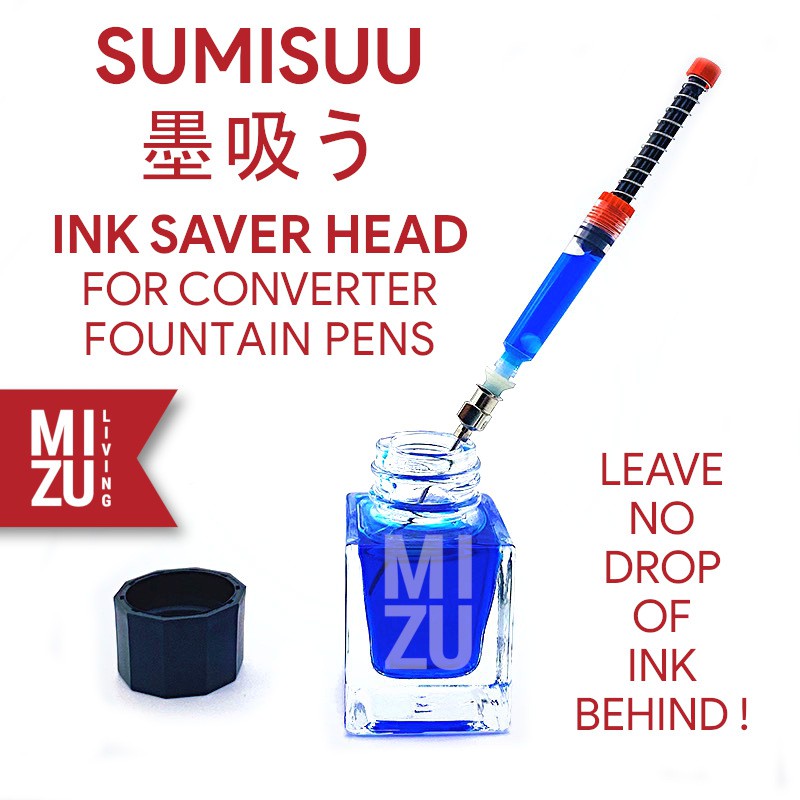 MIZU SUMISUU Fountain Pen Ink Saver Adaptor Head For Ink Converters