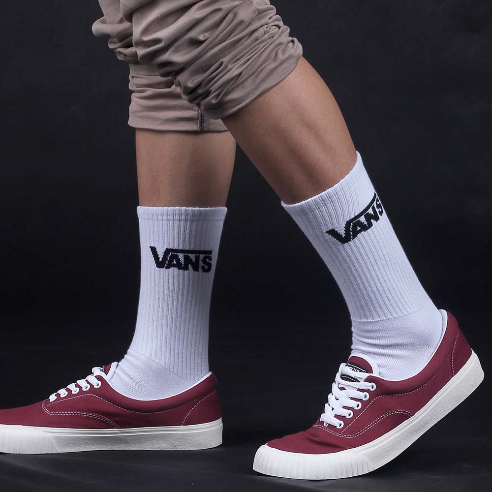 Kaos Kaki Vans Old School Putih Spandex Unisex Skateboard Skater Size Setinggi Betis