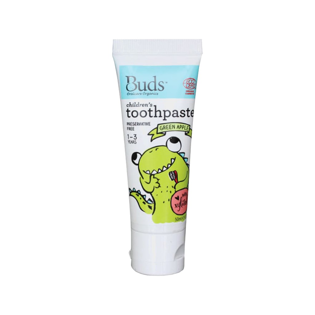 [PROMO] Buds Organics Children's Toothpaste With Xylitol Green Apple Pasta Gigi Anak 1-3 Tahun 50ml