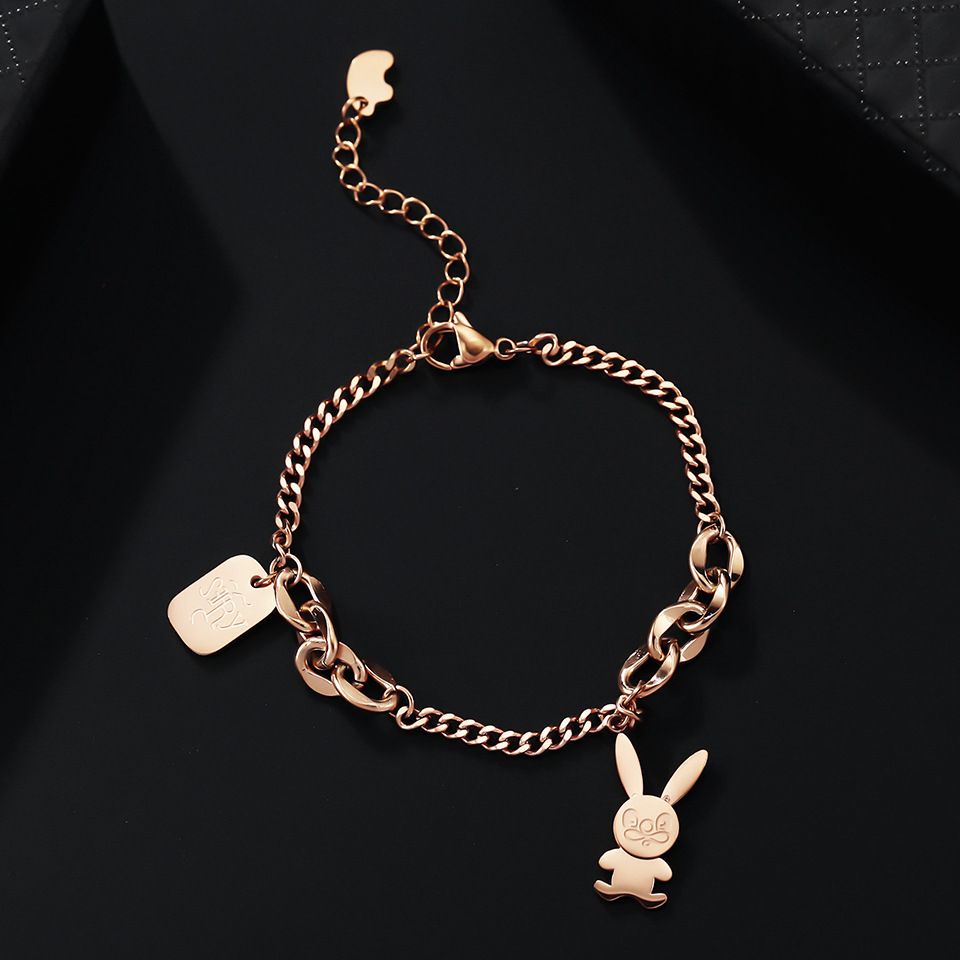 COD! gelang tangan titanium bunny rantai variasi anti karat import