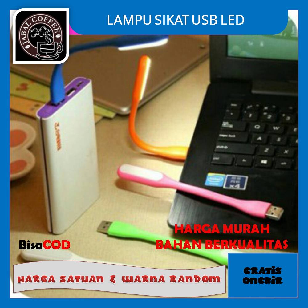 Lampu Sikat / Lampu USB LED Portable Flexible Stik Lamps / Lampu Belajar LED Warna / Lampu LED Sikat Kode 041