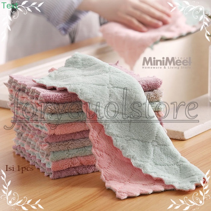 Kain Lap Piring Anti Minyak Bahan Microfiber