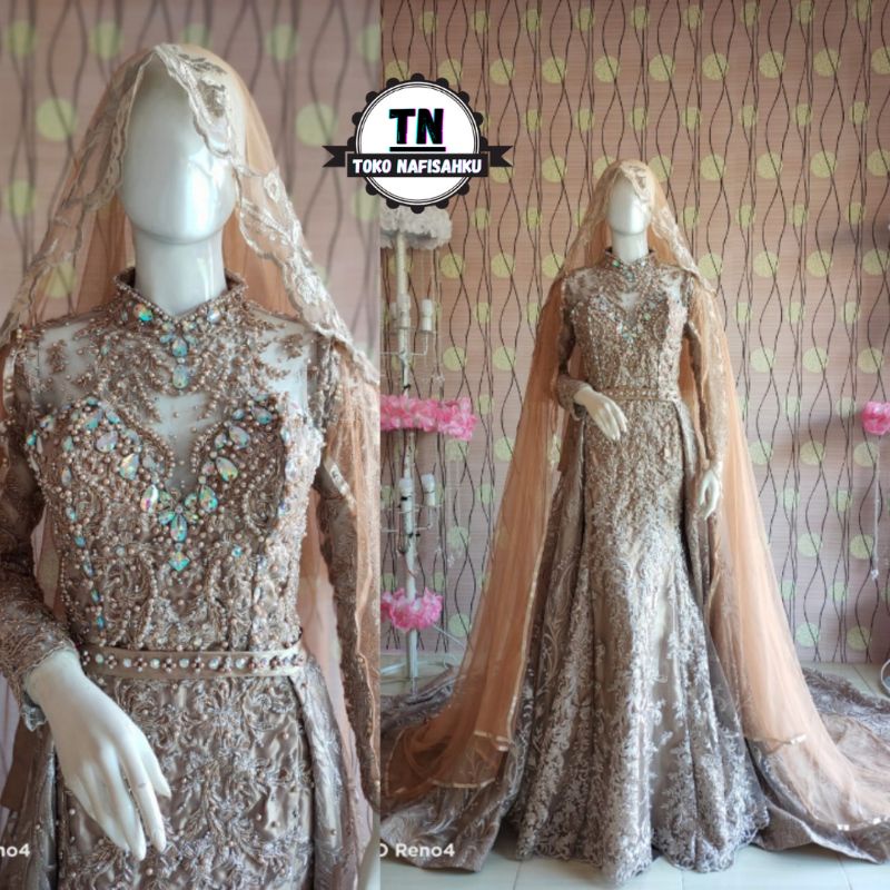 Kebaya akad kebaya nikahan kebaya brukat panjang stelan kebaya akad nikah stelan kebaya brukat