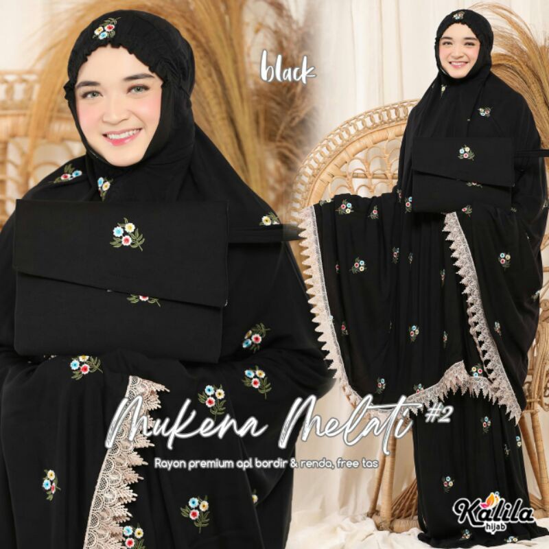 Mukena Dewasa Jumbo Rayon Premium Terbaru Motif Melati 2