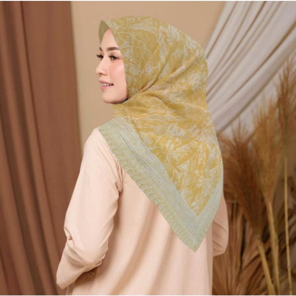 Terbaru !! Hijab Voal Segiempat Motif Scene  Series Kerudung Segiempat Motif Jilbab Instan Jilbab Voal